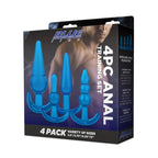 Blue Line 4-Piece Anal Training Set – Body-Safe Butt Plugs > Anal Range > Butt Plug Kits
