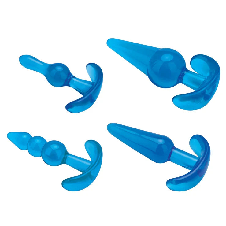 Blue Line 4-Piece Anal Training Set – Body-Safe Butt Plugs > Anal Range > Butt Plug Kits