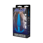 Blue Line 4.25 Inch Slim Tapered Butt Plug in Blue > Anal Range > Butt Plugs