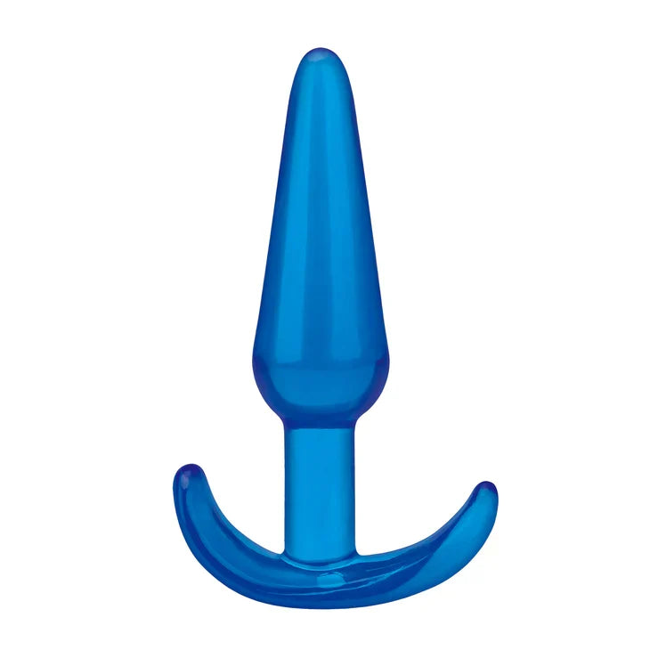 Blue Line 4.25 Inch Slim Tapered Butt Plug in Blue > Anal Range > Butt Plugs