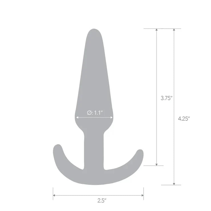 Blue Line 4.25 Inch Slim Tapered Butt Plug in Blue > Anal Range > Butt Plugs