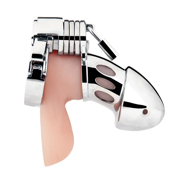 Blue Line Obedience Adjustable Male Cock Cage And Testicle Ring Secondary image