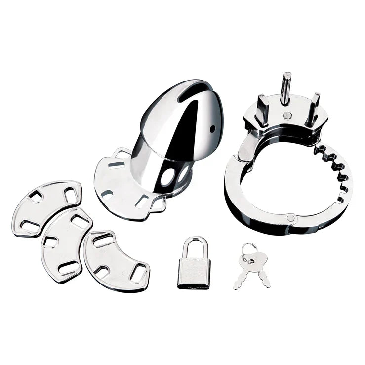 Blue Line Obedience Adjustable Male Cock Cage And Testicle Ring > Bondage Gear > Male Chastity