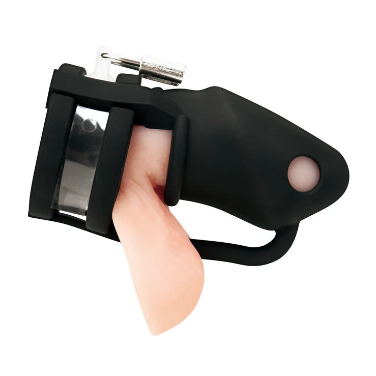 Blue Line Silicone Small 2 Inch Cock Cage with Ball Divider Secondary image