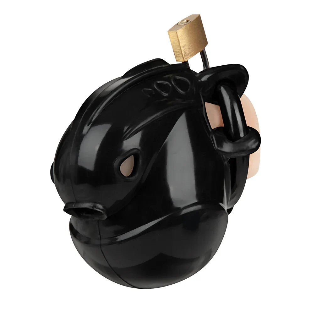 Blue Line Full Restraint Silicone Cock and Balls Chastity Device Secondary image