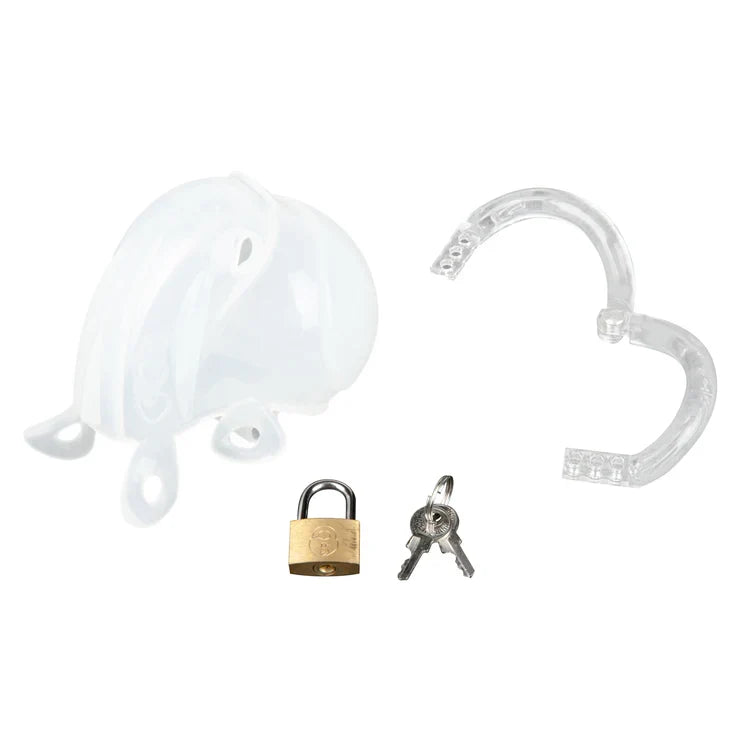 Blue Line Full Restraint Silicone Cock and Balls Chastity Device > Bondage Gear > Male Chastity