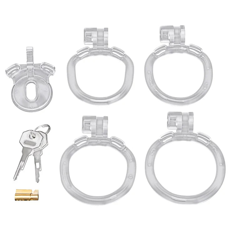 Blue Line Acrylic See Thru Mini Micro Chastity Cage > Bondage Gear > Male Chastity
