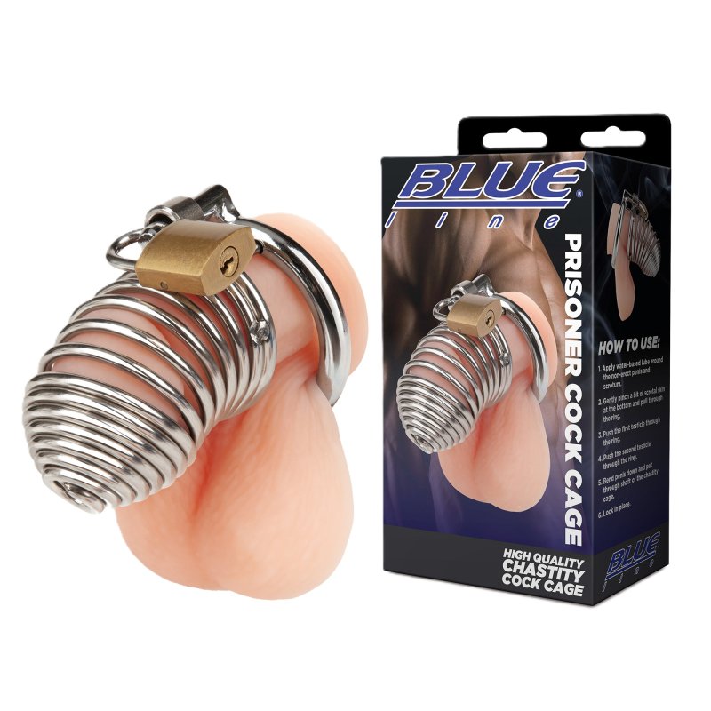 Blue Line Prisoner - Interlocking Guide Pin Cock Cage Default Title > Bondage Gear > Male Chastity