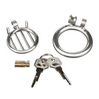Blue Line Stainless Steel Inverted Micro Jail Time Chastity Cage > Bondage Gear > Male Chastity