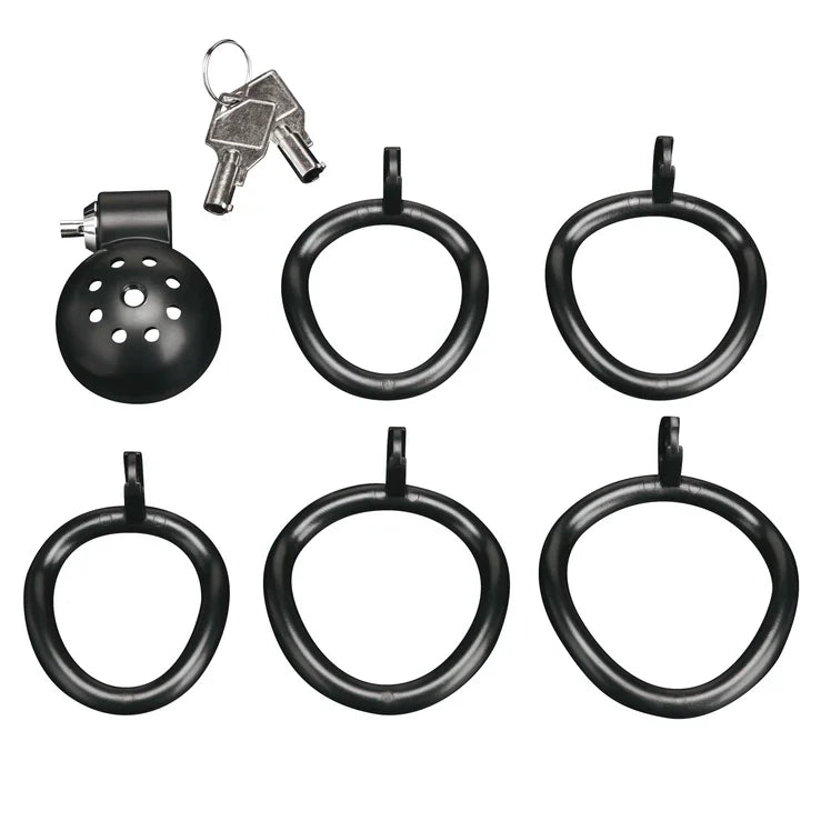 Blue Line Mini Cock Micro Chastity Cage – Lightweight Durable Chastity Cage > Bondage Gear > Male Chastity