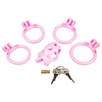 Blue Line Small Humiliation Acrylic Prisoner Cock Cage - Pink > Bondage Gear > Male Chastity