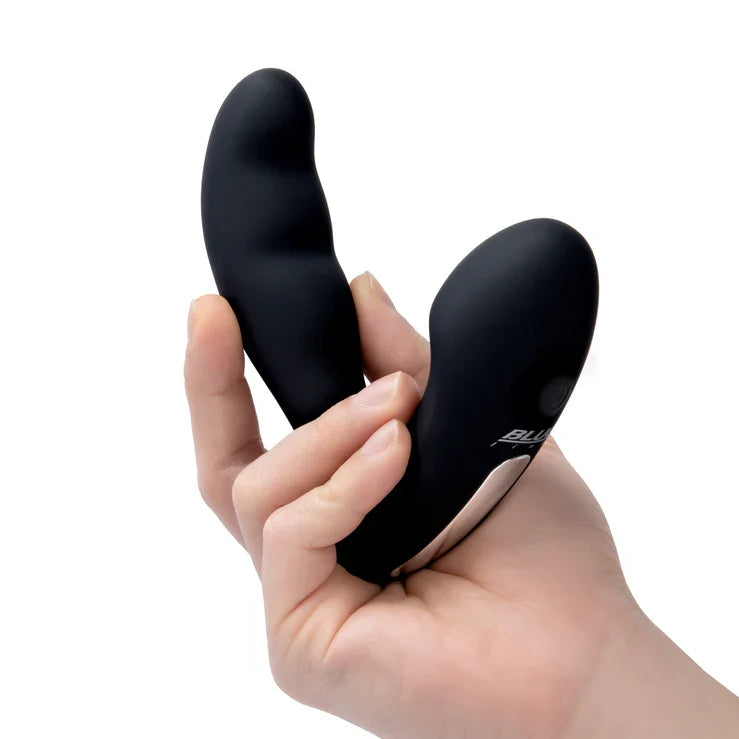 Blue Line Prober Dual Vibrating Remote Controlled Black Silicone Prostate Stimulator > Anal Range > Prostate Plugs