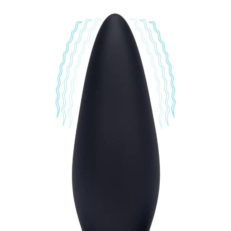 Blue Line Impaler Deep Drilling Remote Controlled Butt Plug 4.5 Inch Black Silicone > Anal Range > Vibrating Butt Plugs