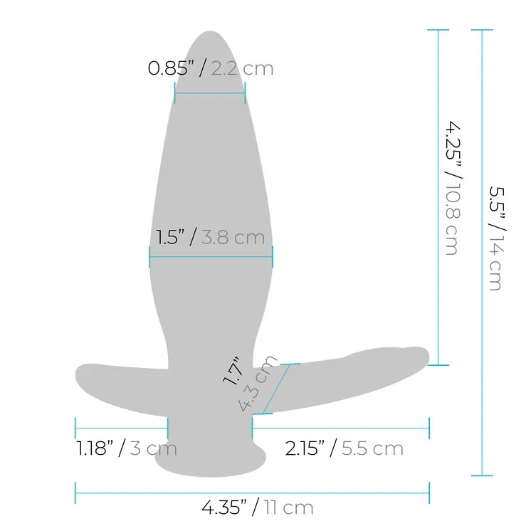 Blue Line Impaler Deep Drilling Remote Controlled Butt Plug 4.5 Inch Black Silicone > Anal Range > Vibrating Butt Plugs