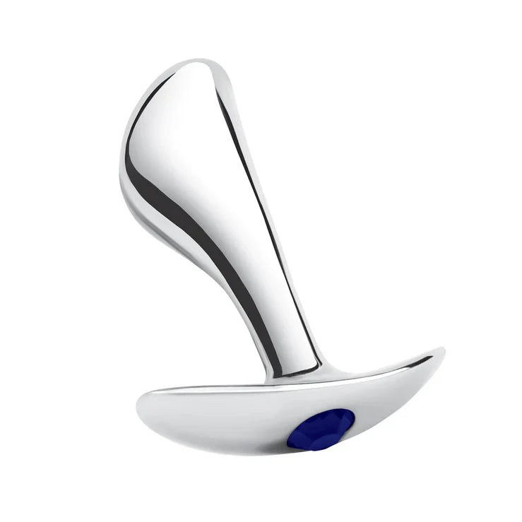 Blue Line 2.5 Inch Stainless Steel Bling Prostate Massager Plug > Anal Range > Prostate Plugs