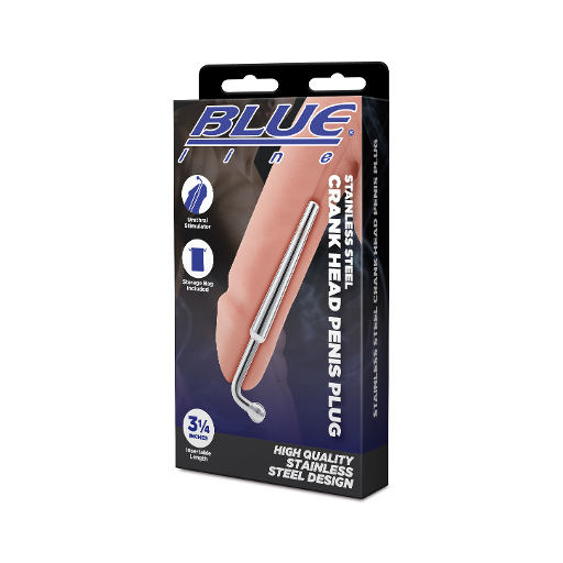 Blue Line Stainless Steel Crank Head Penis Plug 3 3/4 Inches Default Title Sounding Rods