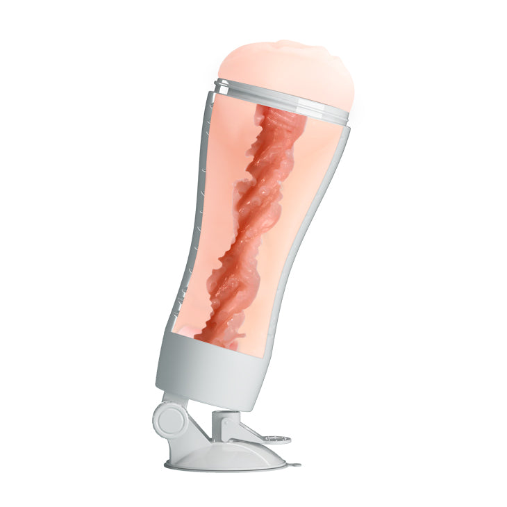 Flora Squeezable Vagina Stroker with Suction Base for Men Strokers - Manual
