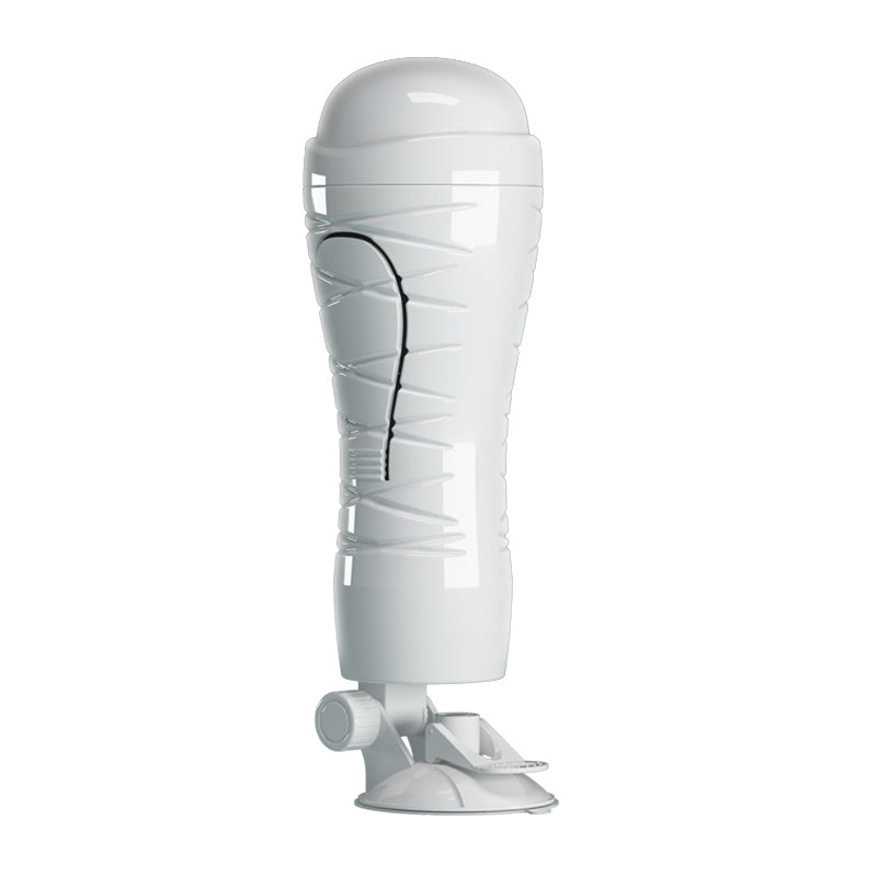 Crazy Bull Flora Vibrating Stroker USB Rechargeable Squeezeable Vagina Stroker with Suction Base Strokers - Auto