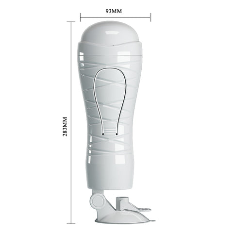 Crazy Bull Flora Vibrating Stroker USB Rechargeable Squeezeable Vagina Stroker with Suction Base Strokers - Auto