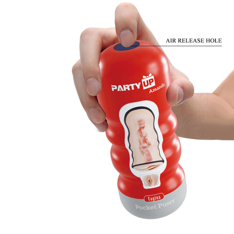 Party Up Amanda Pocket Pussy Vagina Stroker for Enhanced Solo Pleasure Strokers - Cup|Egg