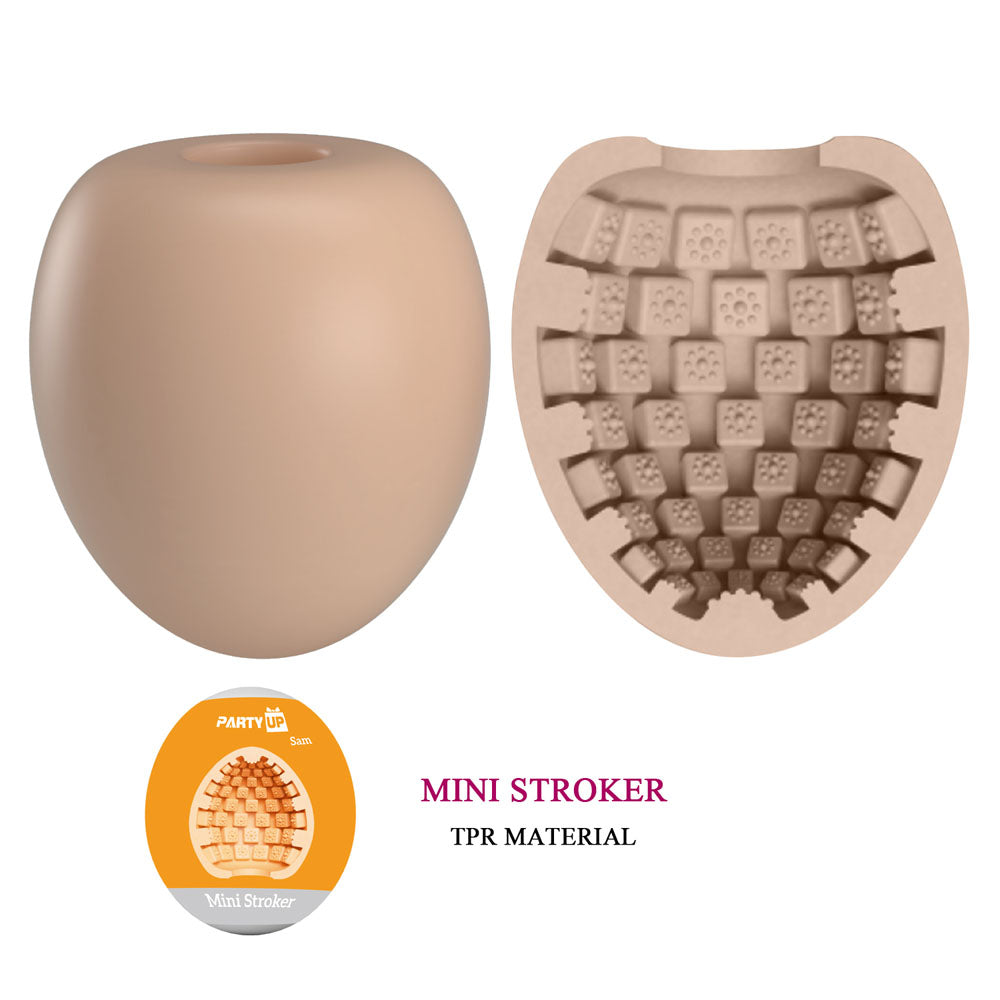 Party Up Sam Mini Stroker Portable Male Masturbator Strokers - Cup|Egg