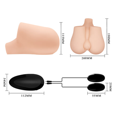 Crazy Bull Vibrating Missionary Torso Masturbator Realistic Toy Assturbators