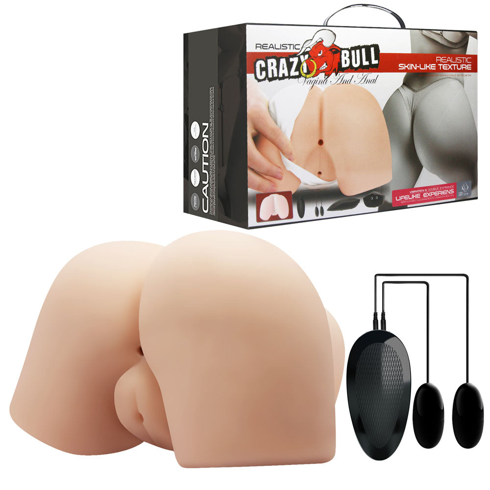 Crazy Bull Vibrating Doggy Style Torso Masturbator for Enhanced Solo Pleasure Flesh Assturbators