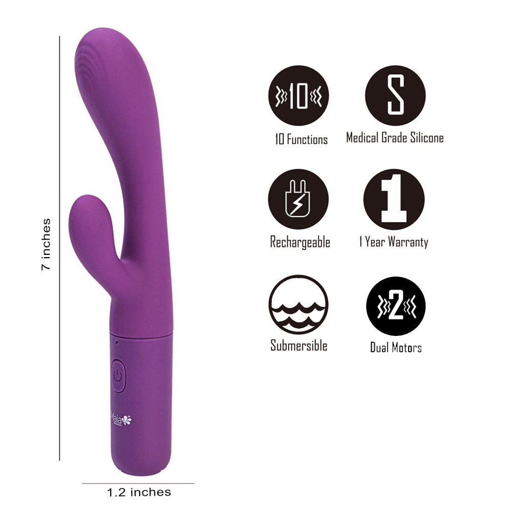 Maia Rayla 17.8 cm Rabbit Vibrator > Vibrators > Ladies > Rabbit