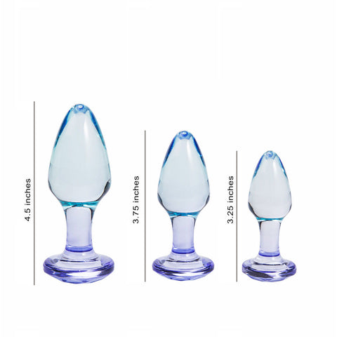 Maia BUTTIES 3 Piece Acrylic Anal Plug Set 3.25-4.5 Inch > Anal Range > Butt Plug Kits