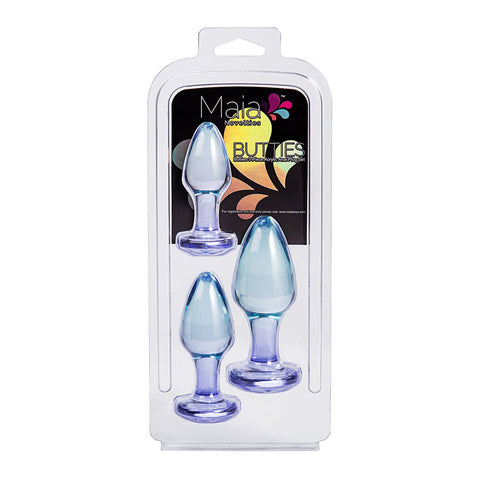 Maia BUTTIES 3 Piece Acrylic Anal Plug Set 3.25-4.5 Inch > Anal Range > Butt Plug Kits