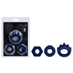 Maia Lonzo Silicone Cock Rings Set of 3 Blue > Cock Ring > Sets