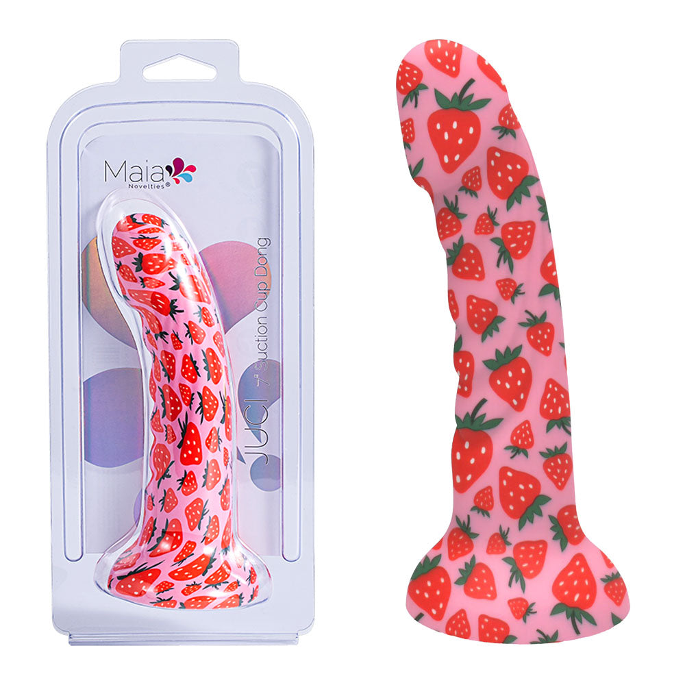 Maia JUCI 17.8 cm Dong - Silicone Suction Cup Pleasure Pink > Dildos > Realistic Dildos