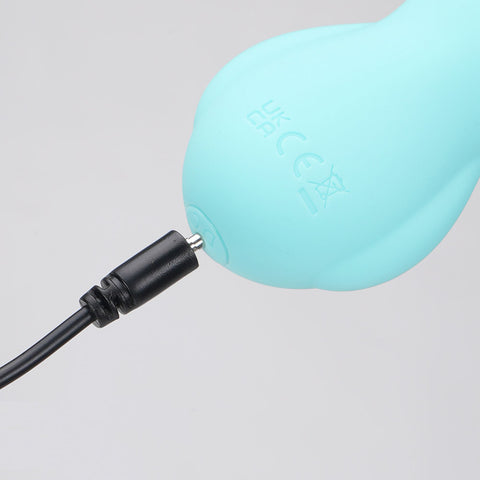 Maia Bri Teal 9 Centimeter USB Rechargeable Vibrating Bunny Bullet BULLETS