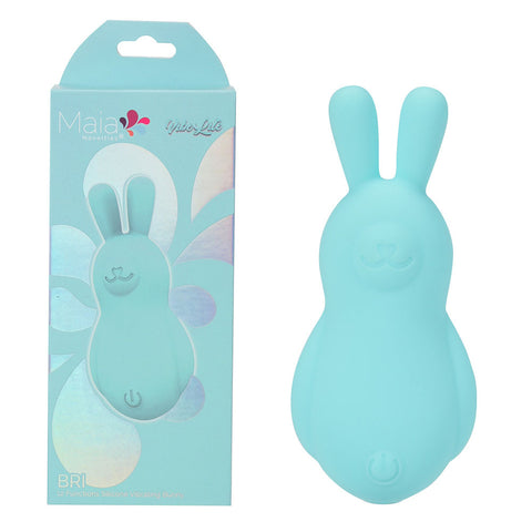 Maia Bri Teal 9 Centimeter USB Rechargeable Vibrating Bunny Bullet Teal BULLETS