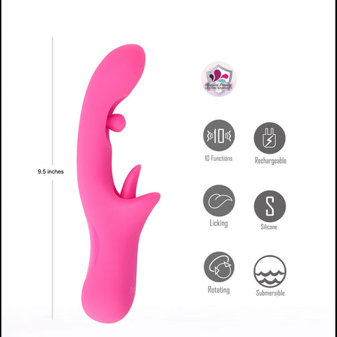 Maia Alora – USB Rechargeable Rotating and Licking Vibrator VIBRATORS