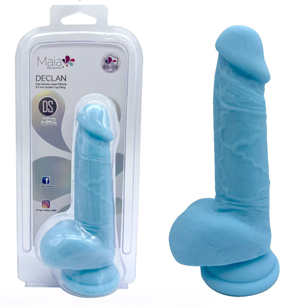 Maia Declan Dual Density (16.5 cm) – Lifelike Suction Cup Dong Blue > Dildos > Realistic Dildos