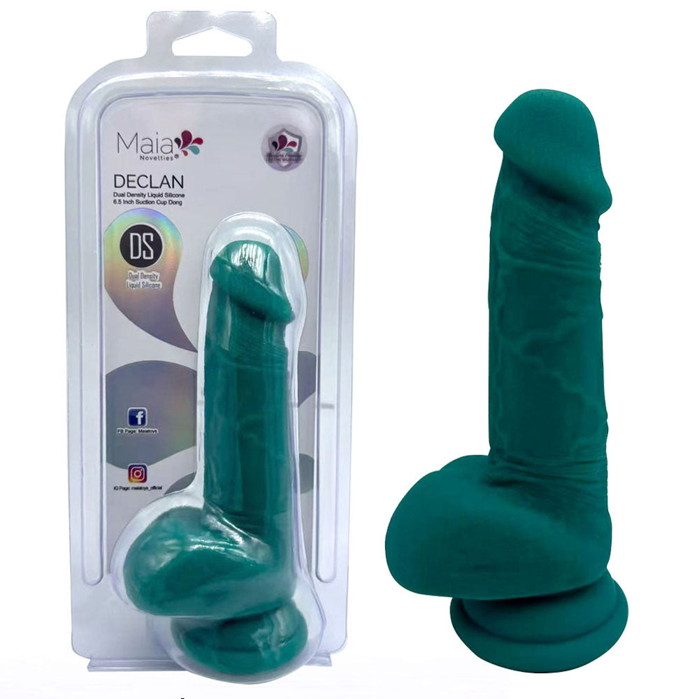 Maia Declan Dual Density (16.5 cm) – Suction Cup Dong Green > Dildos > Realistic Dildos Main image