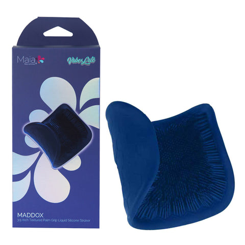 Maia Maddox – Textured Liquid Silicone Stroker Sleeve Blue Strokers - Manual
