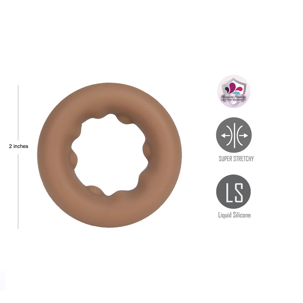 Maia Gunner (Caramel Tan Brown) – Stretchy Liquid Silicone Cock Ring Secondary image