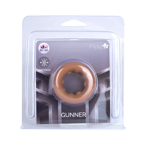 Maia Gunner (Caramel Tan Brown) – Stretchy Liquid Silicone Cock Ring COCK RINGS
