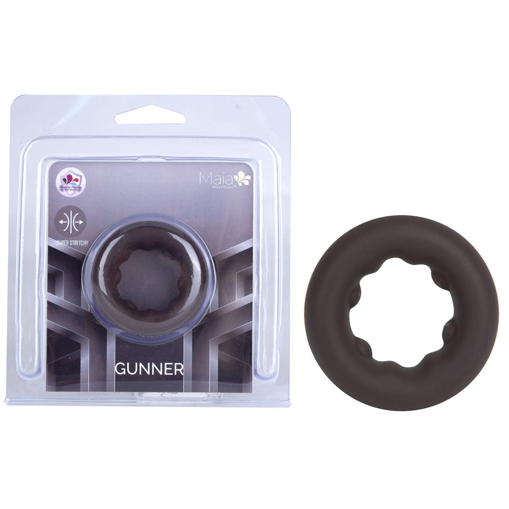 Maia Gunner (Chocolate Dark) – Stretchy Liquid Silicone Cock Ring Brown > Cock Ring > Single Main image