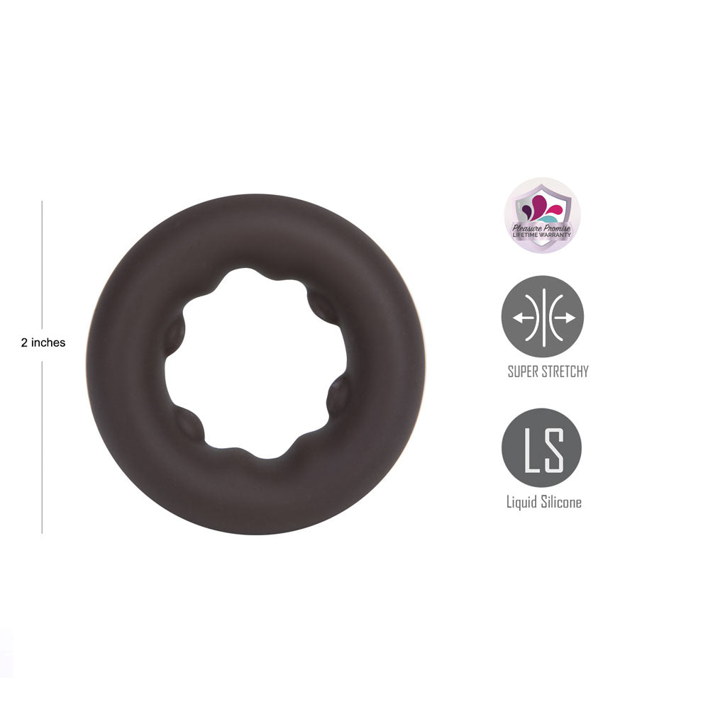 Maia Gunner (Chocolate Dark) – Stretchy Liquid Silicone Cock Ring Secondary image