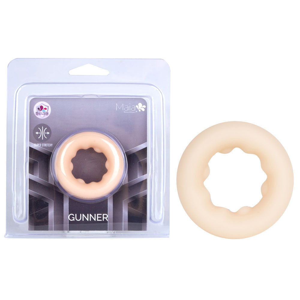 Maia Gunner (Vanilla) – Stretchy Liquid Silicone Cock Ring Flesh > Cock Ring > Single