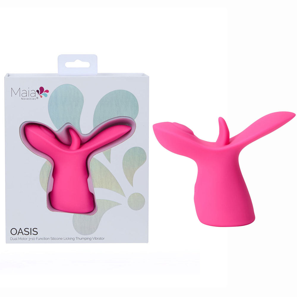 Maia Oasis – Dual Motor Licking Vibrator Pink > Sex Toys For Ladies > Clitoral Vibrators and Stimulators Main image