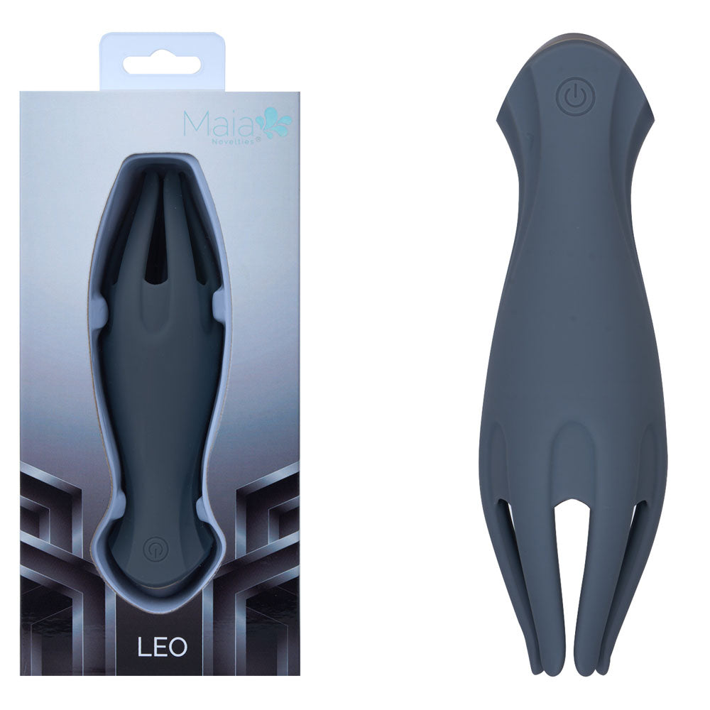Maia Leo – USB Rechargeable Penis Head Tickler Vibrator Grey > Sex Toys For Men > Masturbators > Vibrating