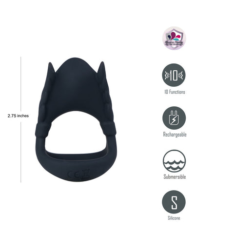 Maia Rocky USB Rechargeable Vibrating Cock and Balls Ring – Silicone Cock Ring Cock Rings Vibrating