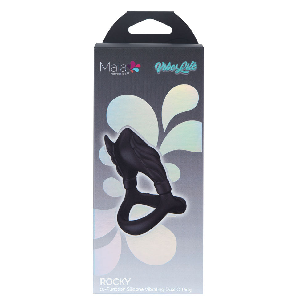 Maia Rocky USB Rechargeable Medical-Grade Silicone Vibrating Cock and Balls Ring > Cock Ring > Vibrating