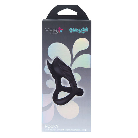 Maia Rocky USB Rechargeable Vibrating Cock and Balls Ring – Silicone Cock Ring Cock Rings Vibrating