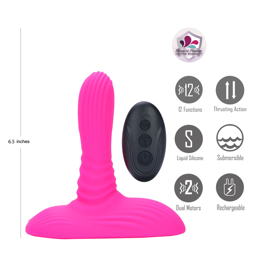 Maia Adira – USB Rechargeable Wireless Remote Thrusting Vibrator (6.5 inches) > Dildos > Thrusting Dildos