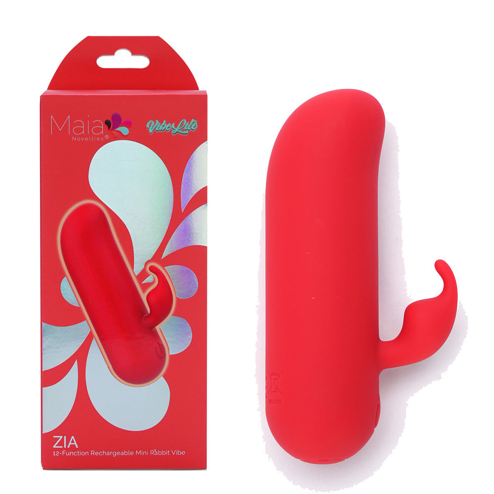 Maia ZIA – Waterproof USB Rechargeable Mini Bullet Rabbit Vibrator Red > Sex Toys For Ladies > Clitoral Vibrators and Stimulators